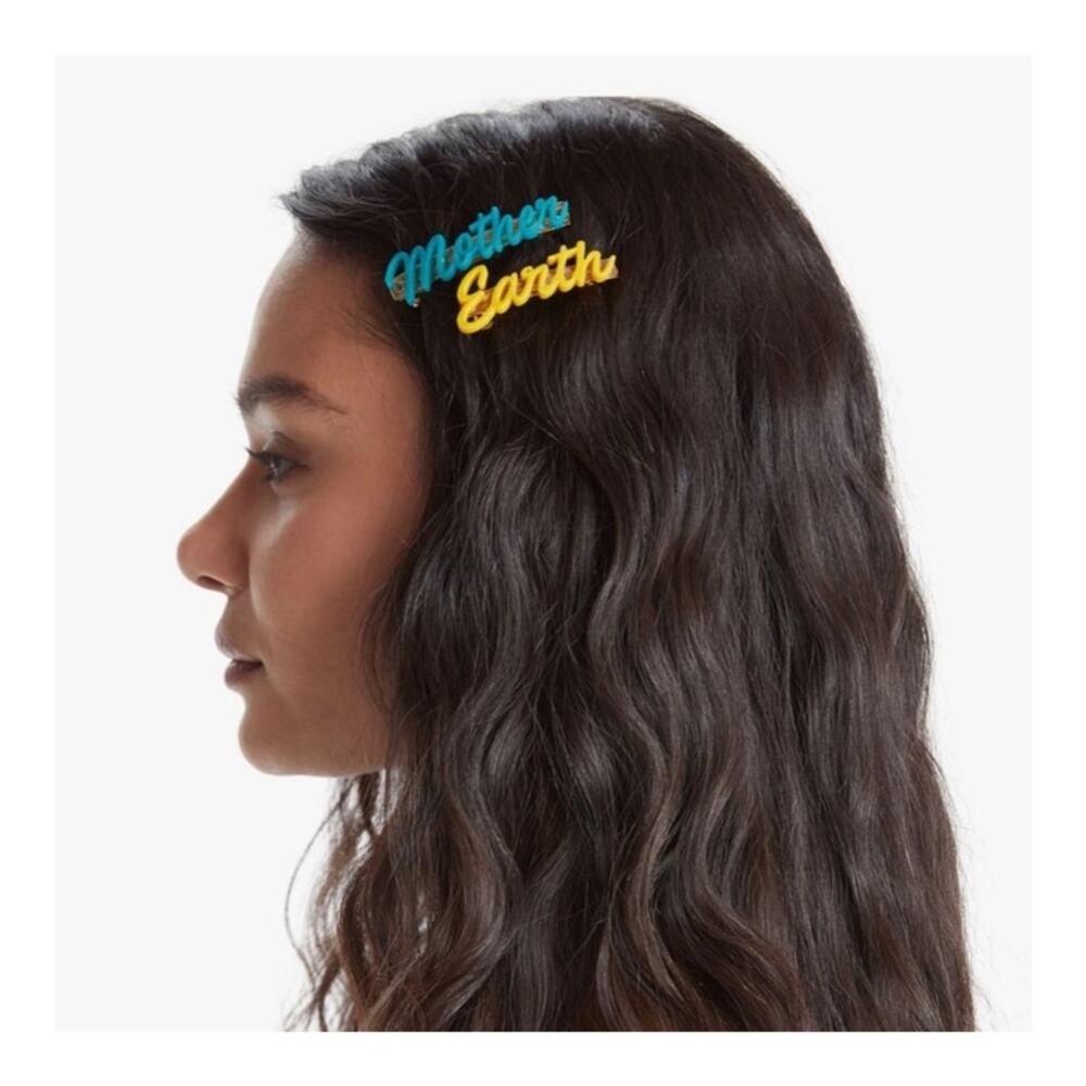 MOTHER | NWT Mother Earth Hair Clip Barrettes in Teal and Mustard